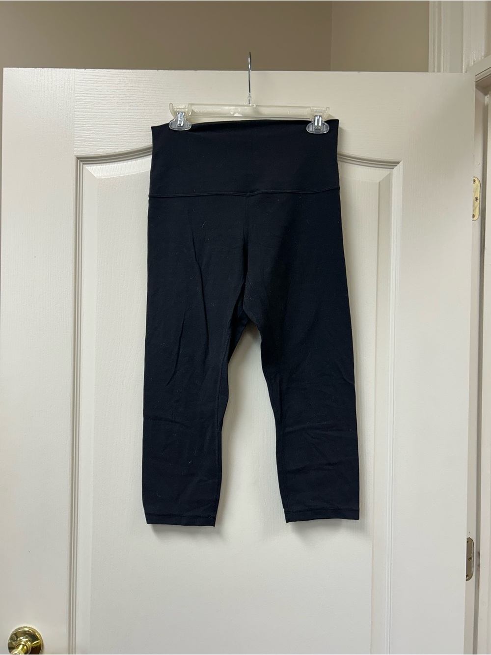lululemon athletica Black Cropped High-Rise Leggings